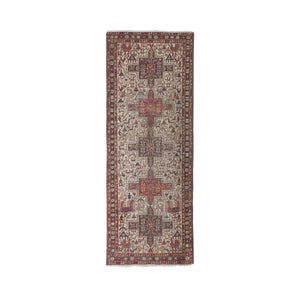 Vintage Animal Pattern Soumac Kilim Runner 3'7'' x 9'1''