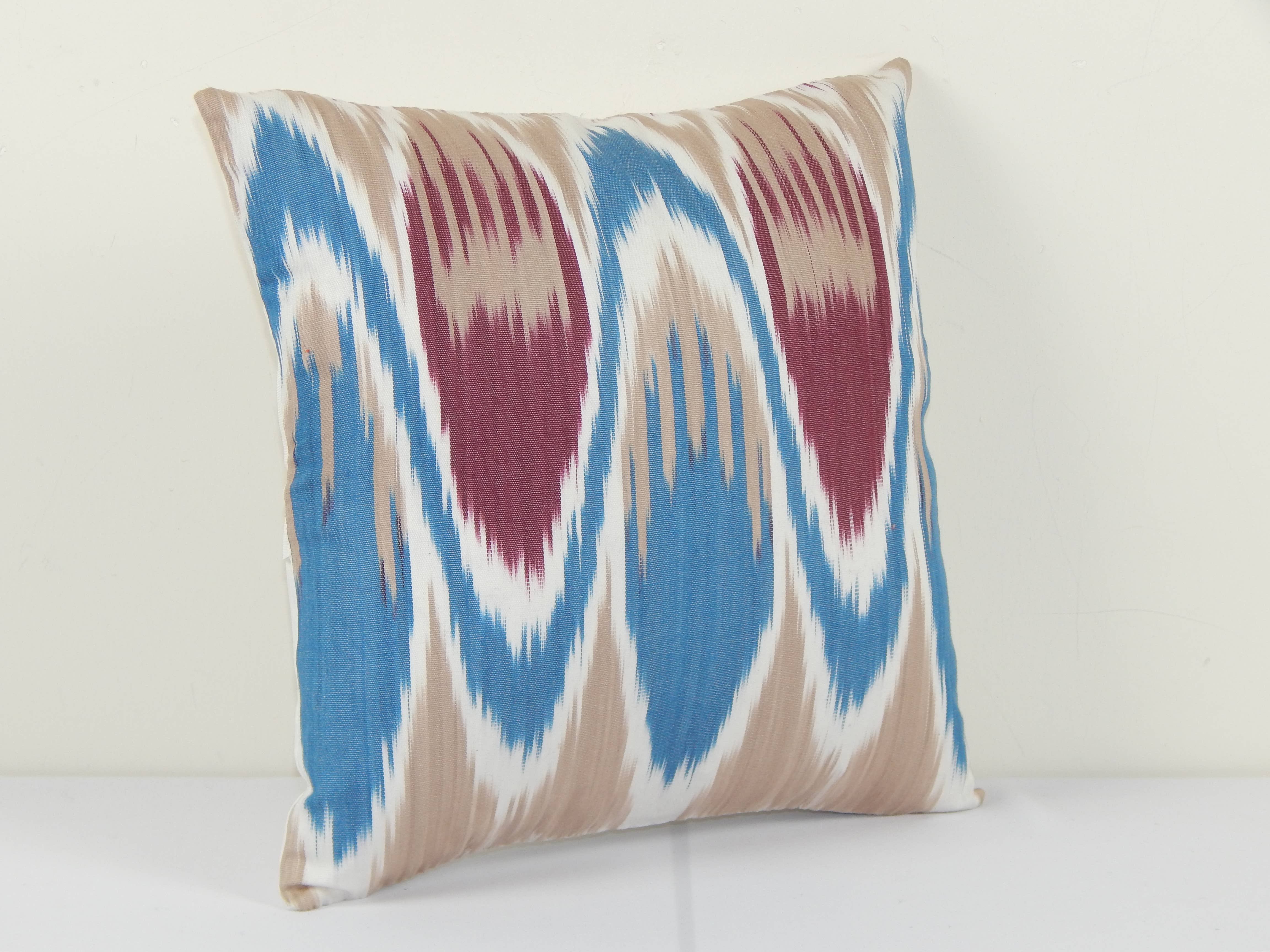 Silk Ikat Velvet Pillow Cover | 13'' x 13''
