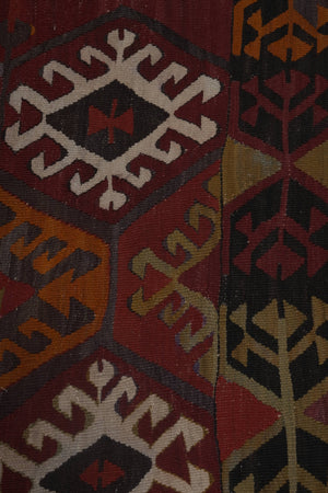 Vintage Turkish Kilim Runner 3'9'' x 12'4''