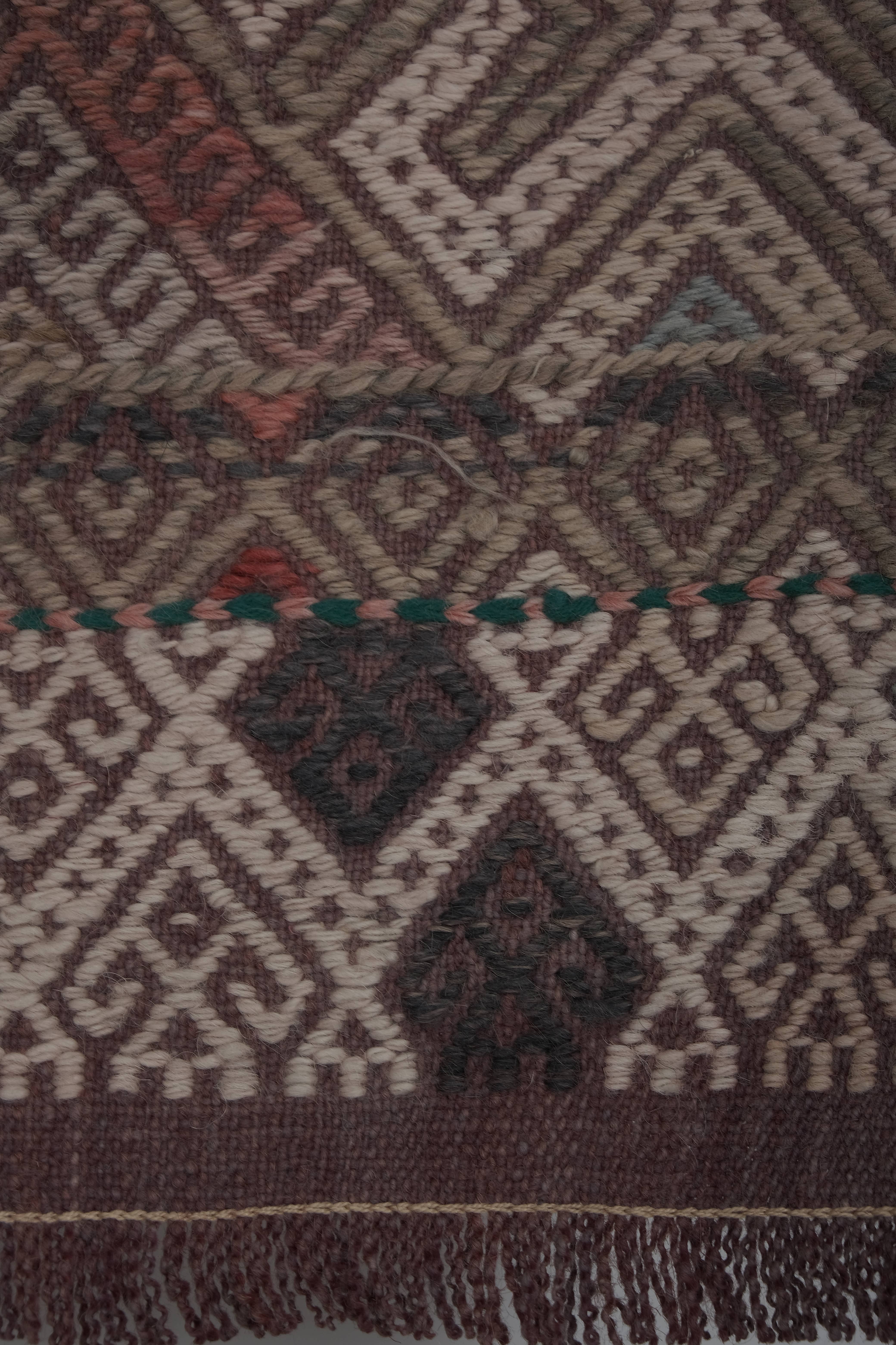 Vintage Turkish Kilim Runner 2'4'' x 8'10''