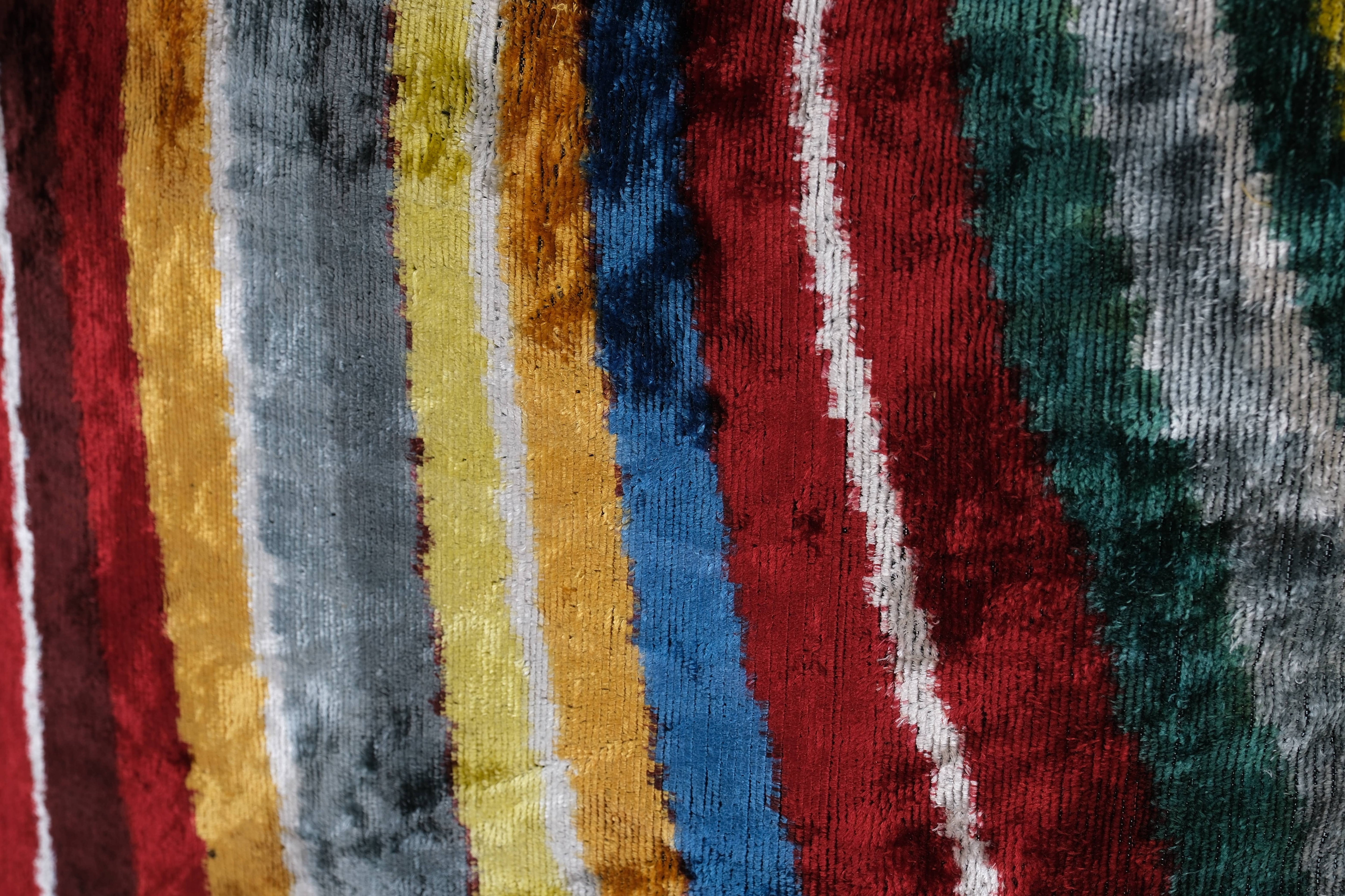 Silk Ikat Velvet Pillow Cover | 22'' x 23''