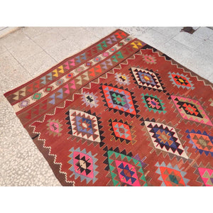 Vintage Turkish Kilim Rug 5' x 7'7''