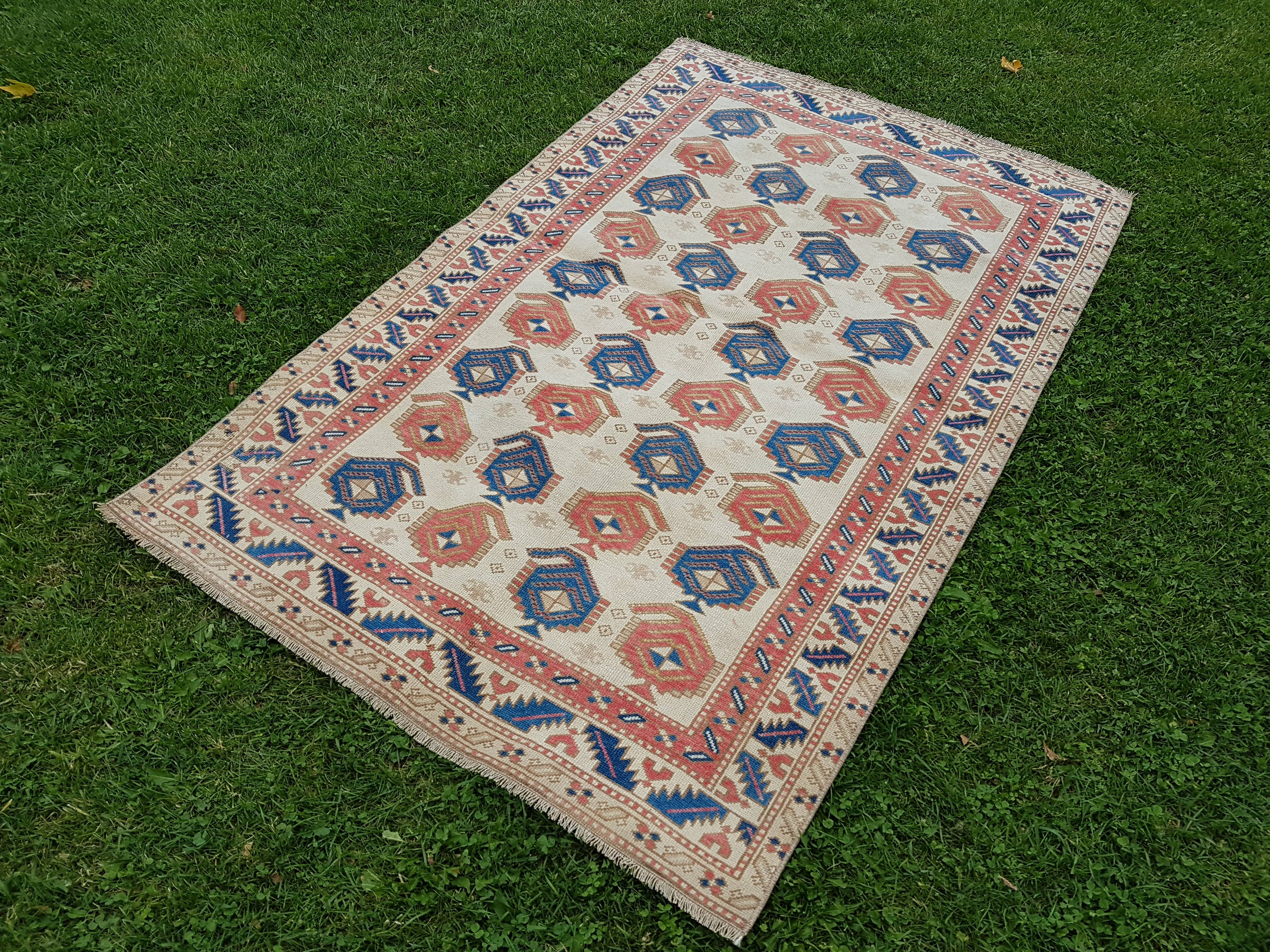 Vintage Turkish Rug 3'7'' x 5'10''