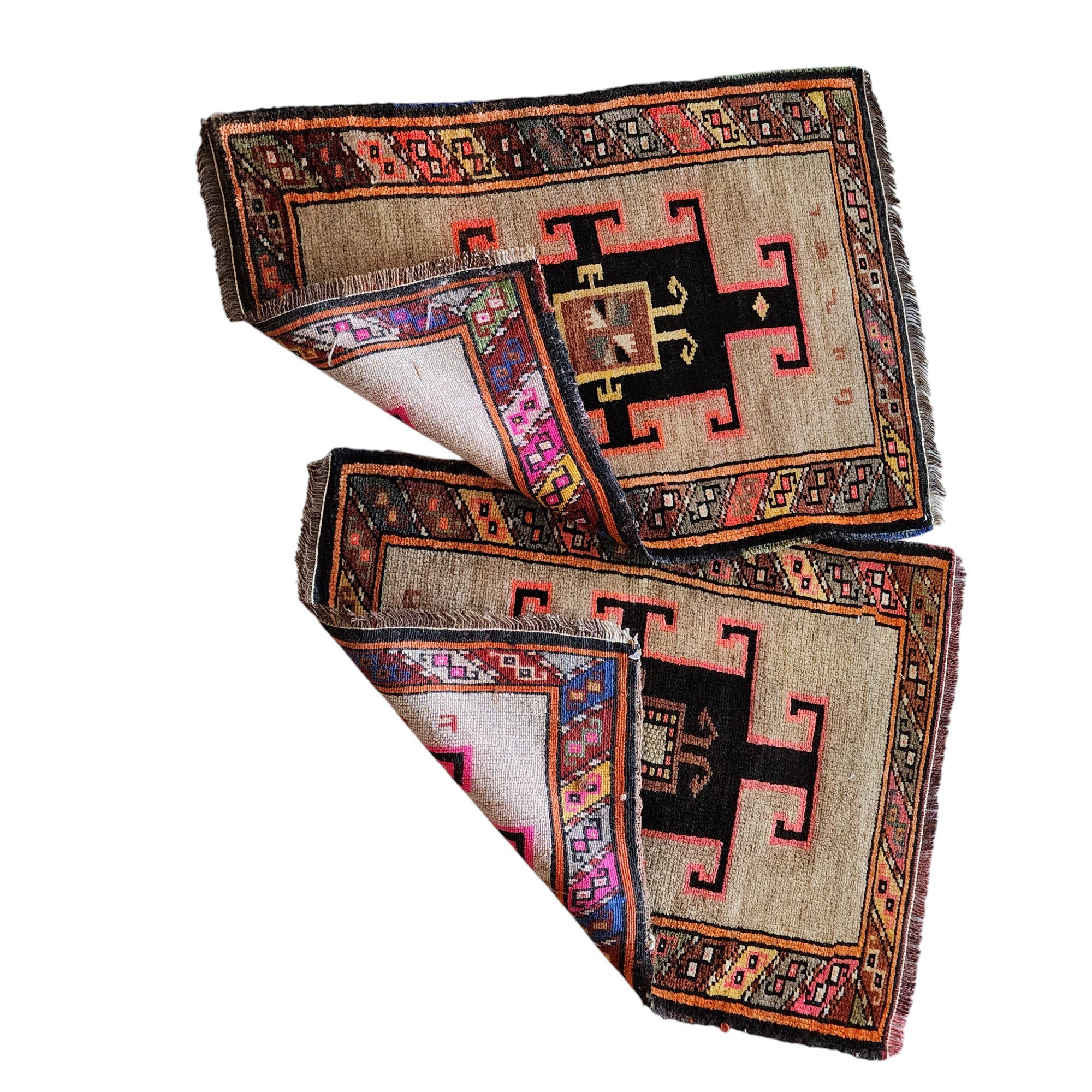 Vintage Oushak Yastik Rugs Set of 2 | 22'' x 31''