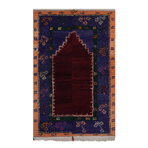 Vintage Turkish Shaggy Tulu Rug 40'' x 57''