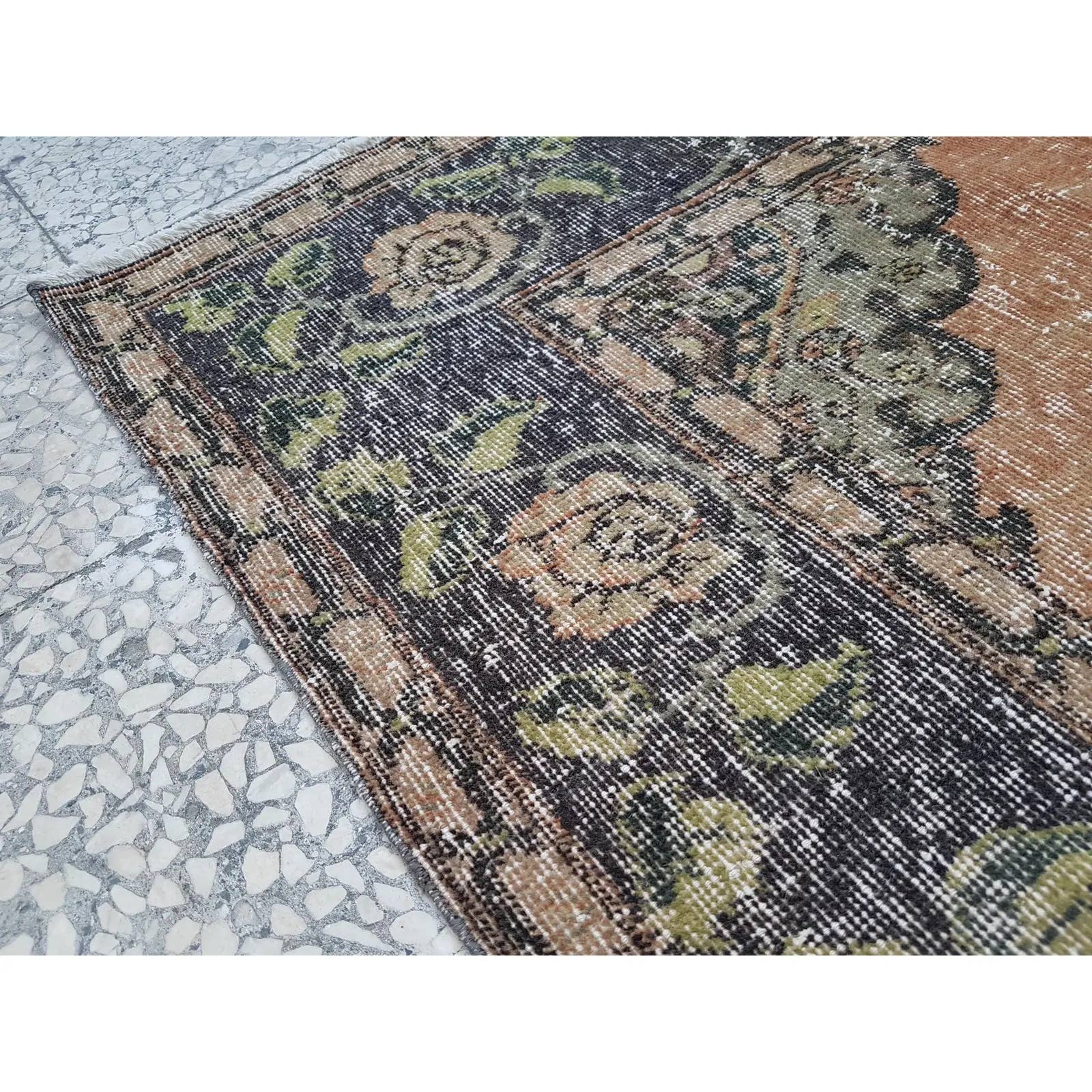 Vintage Turkish Anatolian Oushak Rug 4'7'' x 12'4''