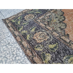 Vintage Turkish Anatolian Oushak Rug 4'7'' x 12'4''