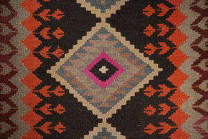 Vintage Turkish Kilim Runner 3'1'' x 12'6''