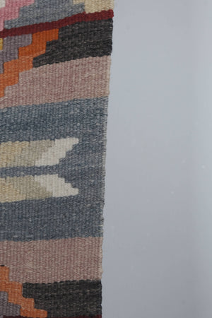 Vintage Turkish Kilim Runner 2'7'' x 13'11''