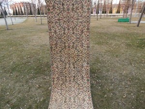 Vintage Turkish Anatolian Oushak Runner 2'1'' x 10'4''