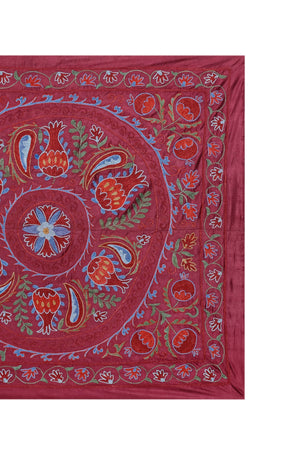 Silk Suzani Wall Hanging & Bedspread | 3'1'' x 6'2''
