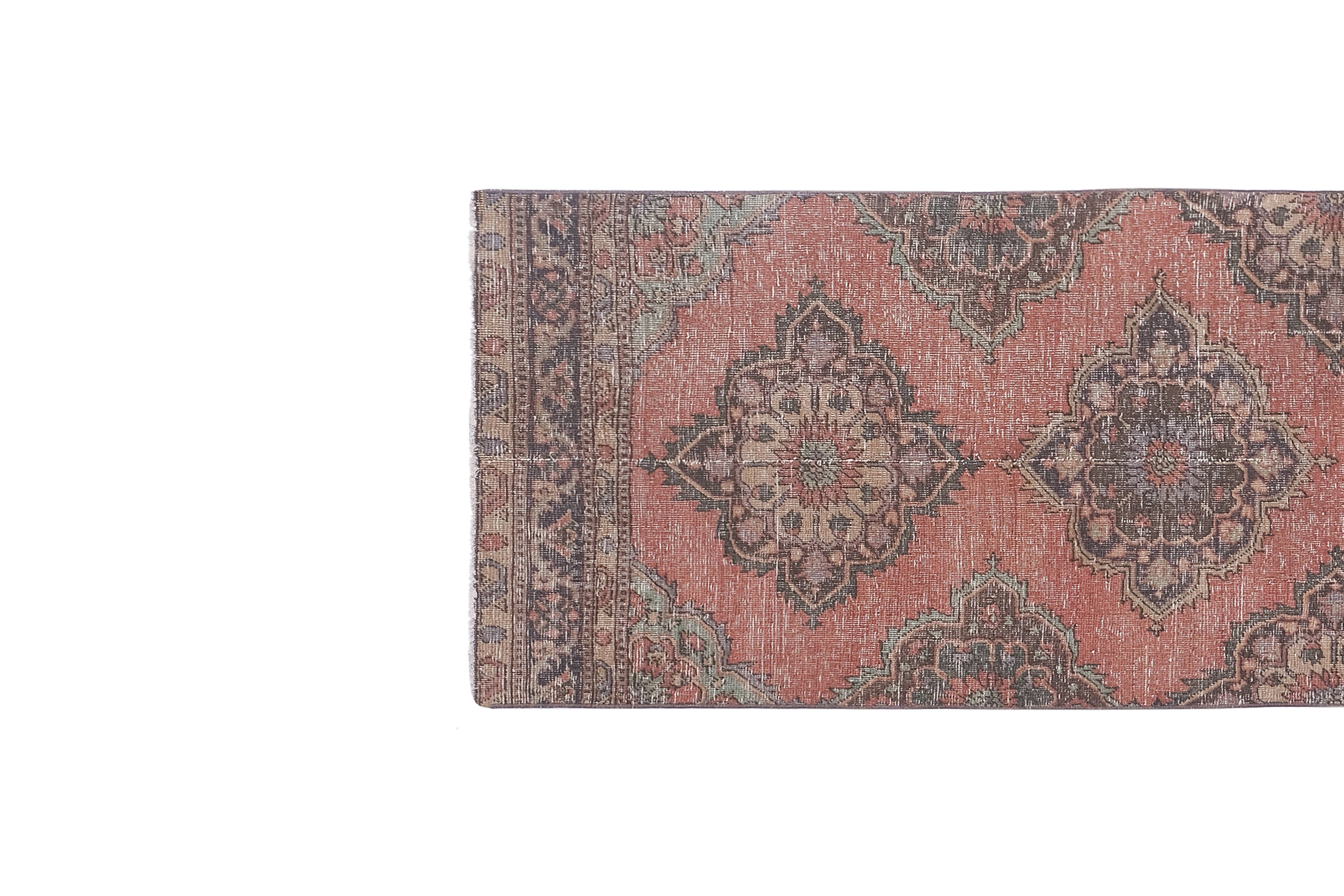 Vintage Turkish Runner Rug 3'2'' x 11'11''