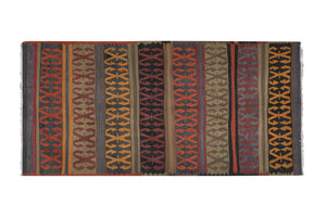 Vintage Turkish Konya Kilim Runner 4'11'' x 10'1''