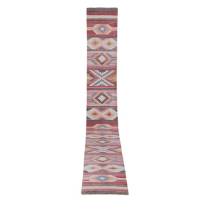 Vintage Turkish Kilim Runner 2'6'' x 21'8''