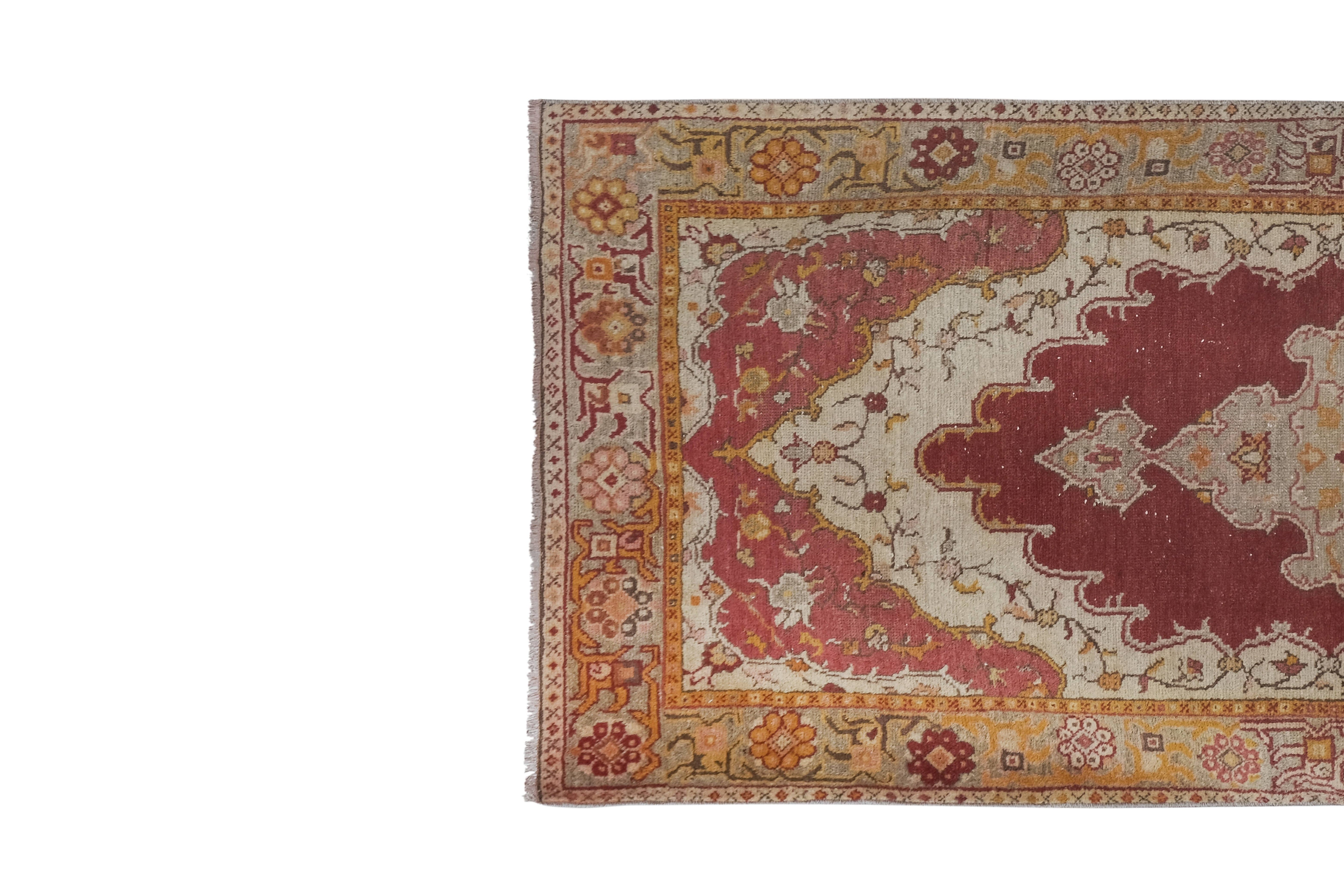 Vintage Oushak Rug 3'5'' x 7'9''