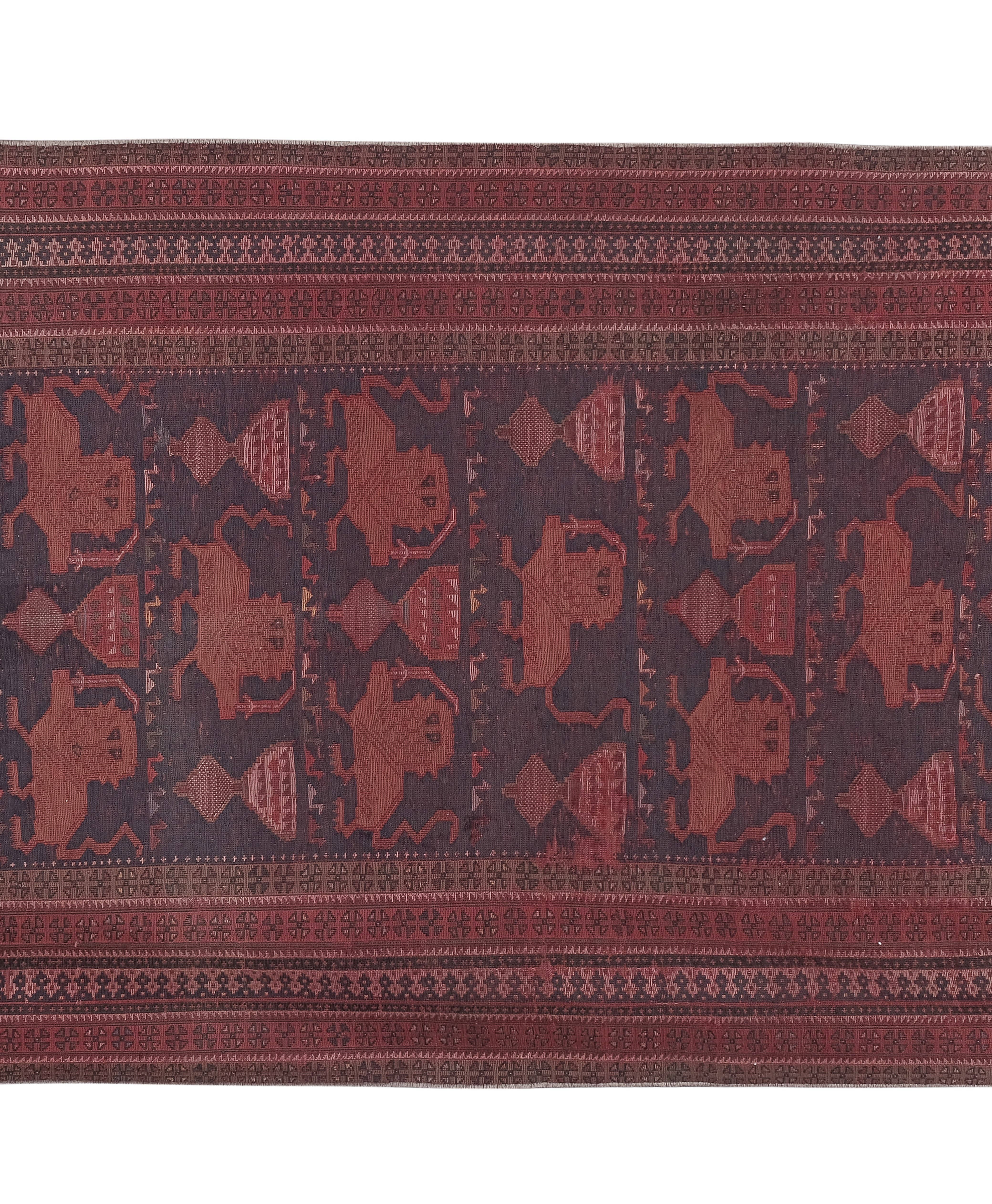 Vintage Turkish Soumac Rug 3'10'' x 6'2''