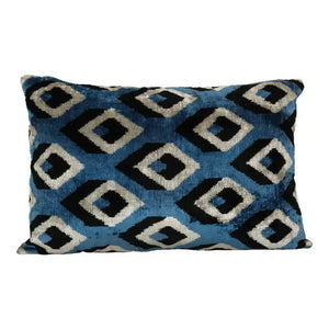 Silk Ikat Velvet Pillow Cover | 16'' x 24''