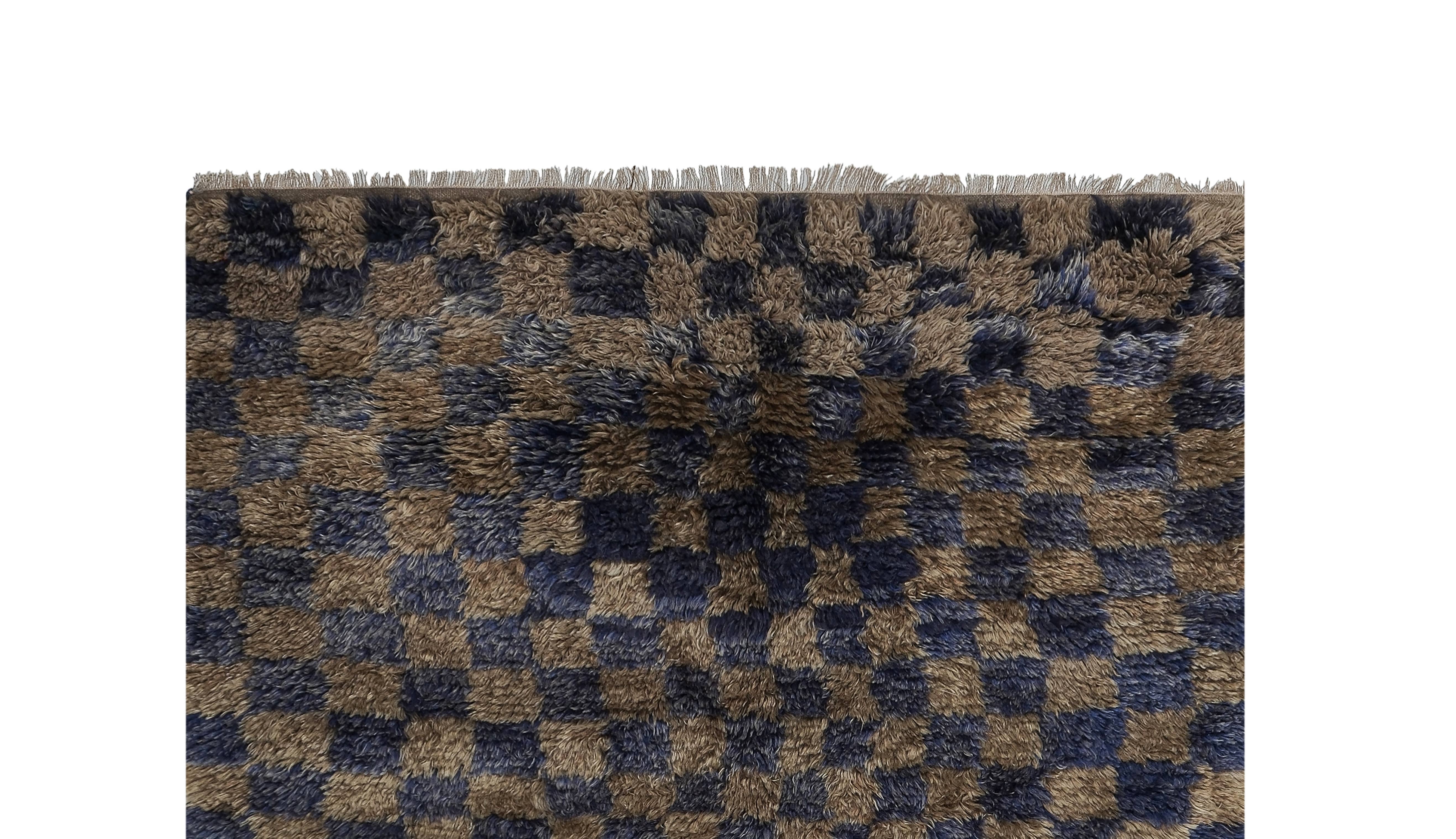 Vintage Turkish Tulu Rug 4'5'' x 5'9''