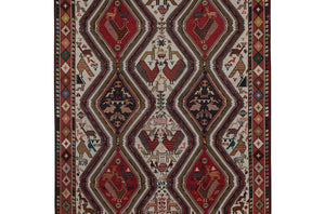 Vintage Turkish Soumac Kilim Rug 6'2'' x 9'5''