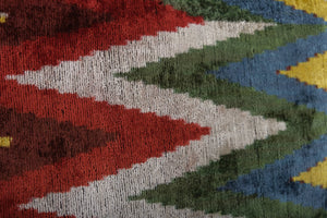Silk Ikat Velvet Pillow Cover Set of 2 | 25'' x 26''