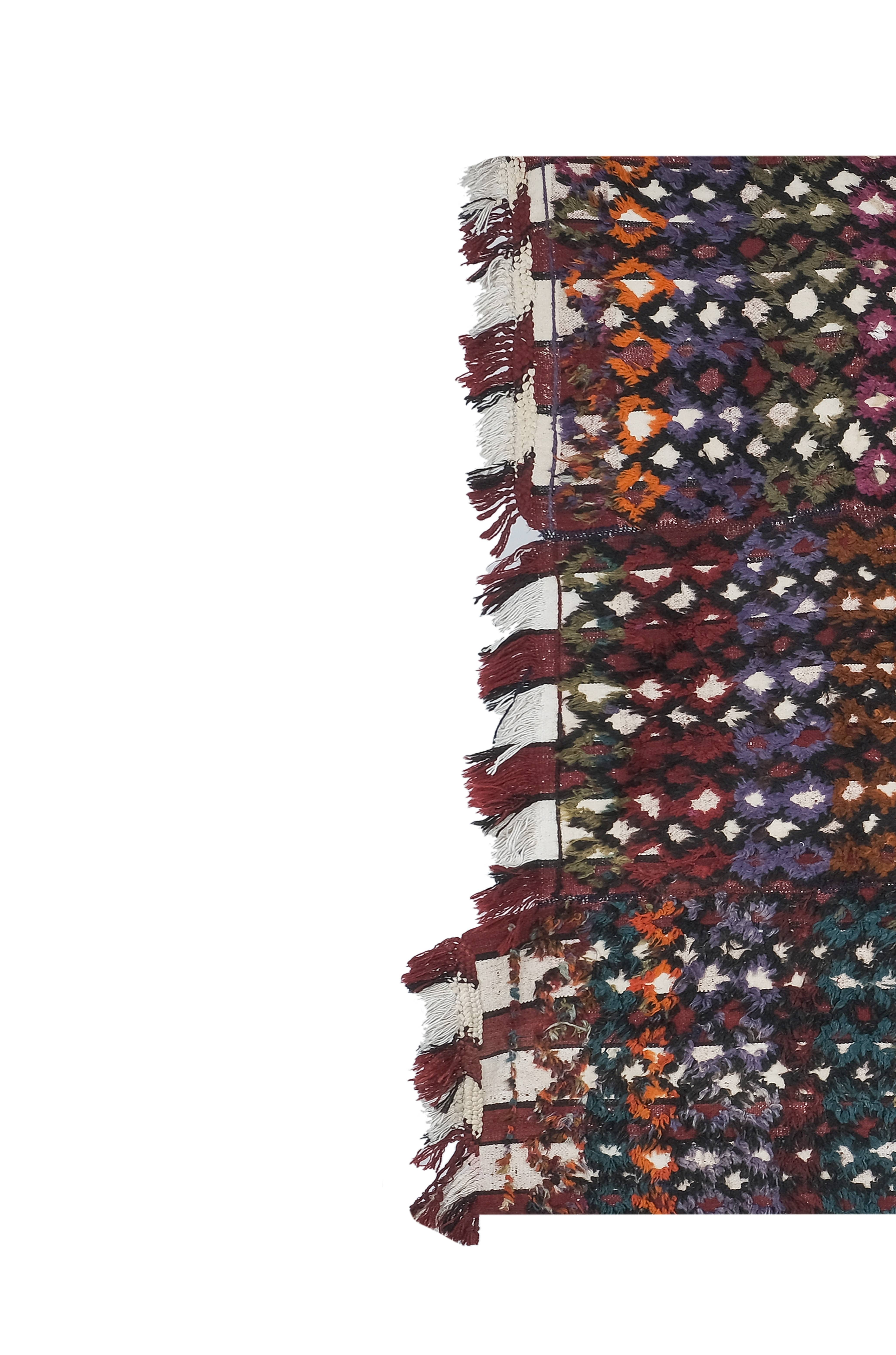 Vintage Turkish Tulu Rug 5'4'' x 7'6''