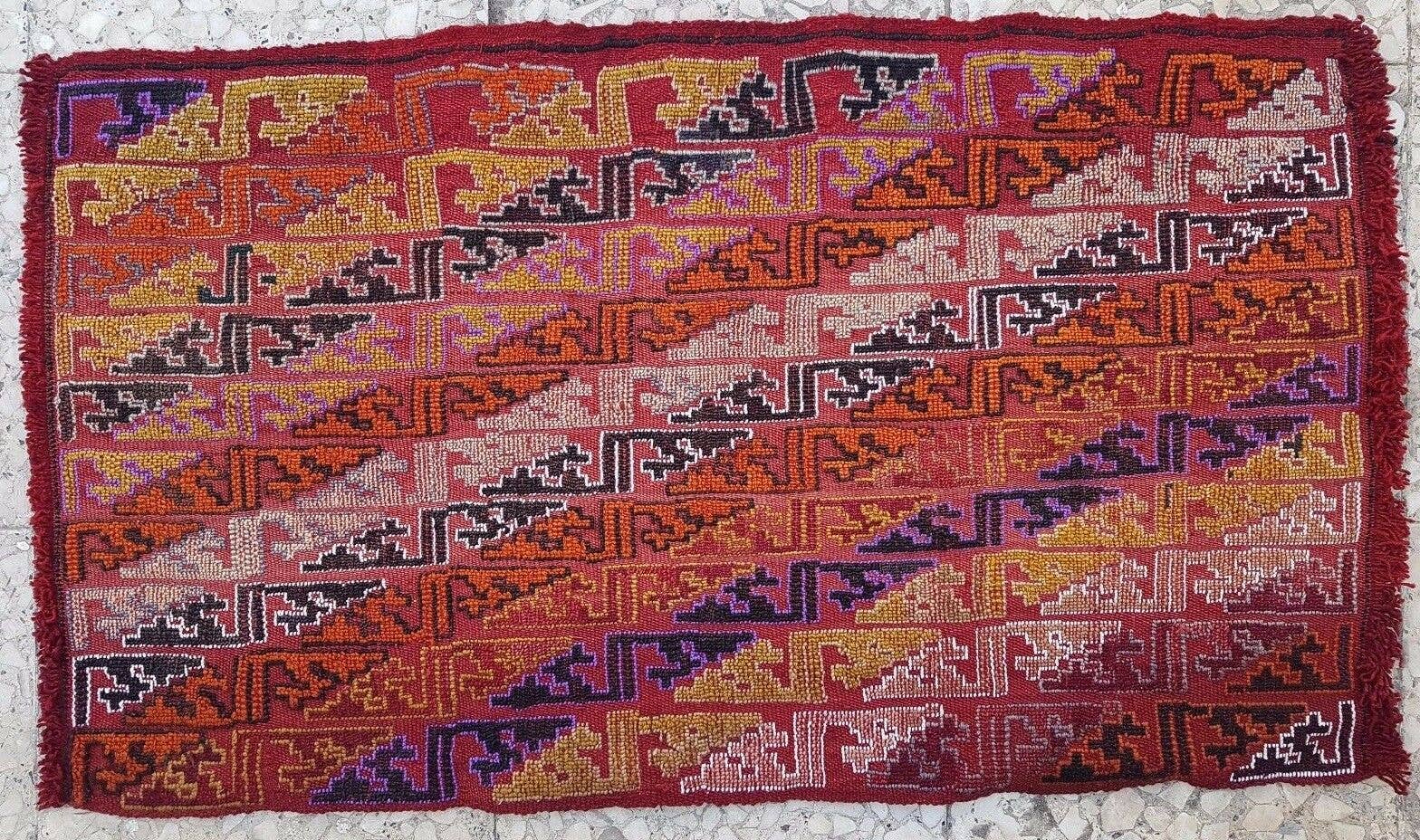 Vintage Kilim Yastik Rug 20'' x 34''