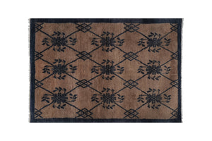 Vintage Turkish Shaggy Rug 3'9'' x 5'4''