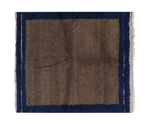 Vintage Turkish Shaggy Rug 4'2'' x 5'2''