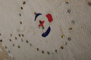 Hand-Embroidered Suzani Wall Hanging & Tablecloth 4'3'' x 4'6''