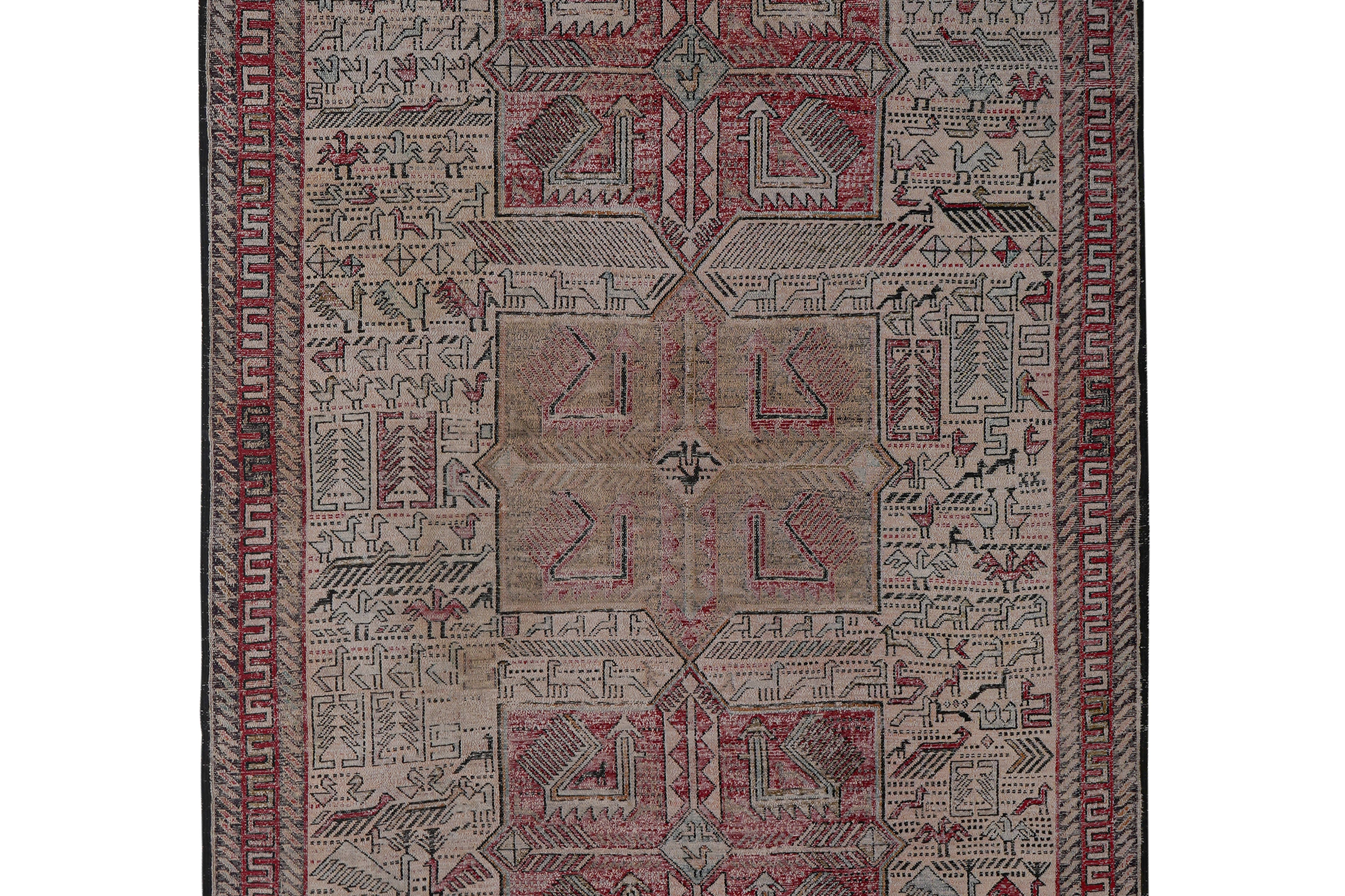 Vintage Soumac Kilim Rug 4' x 6'