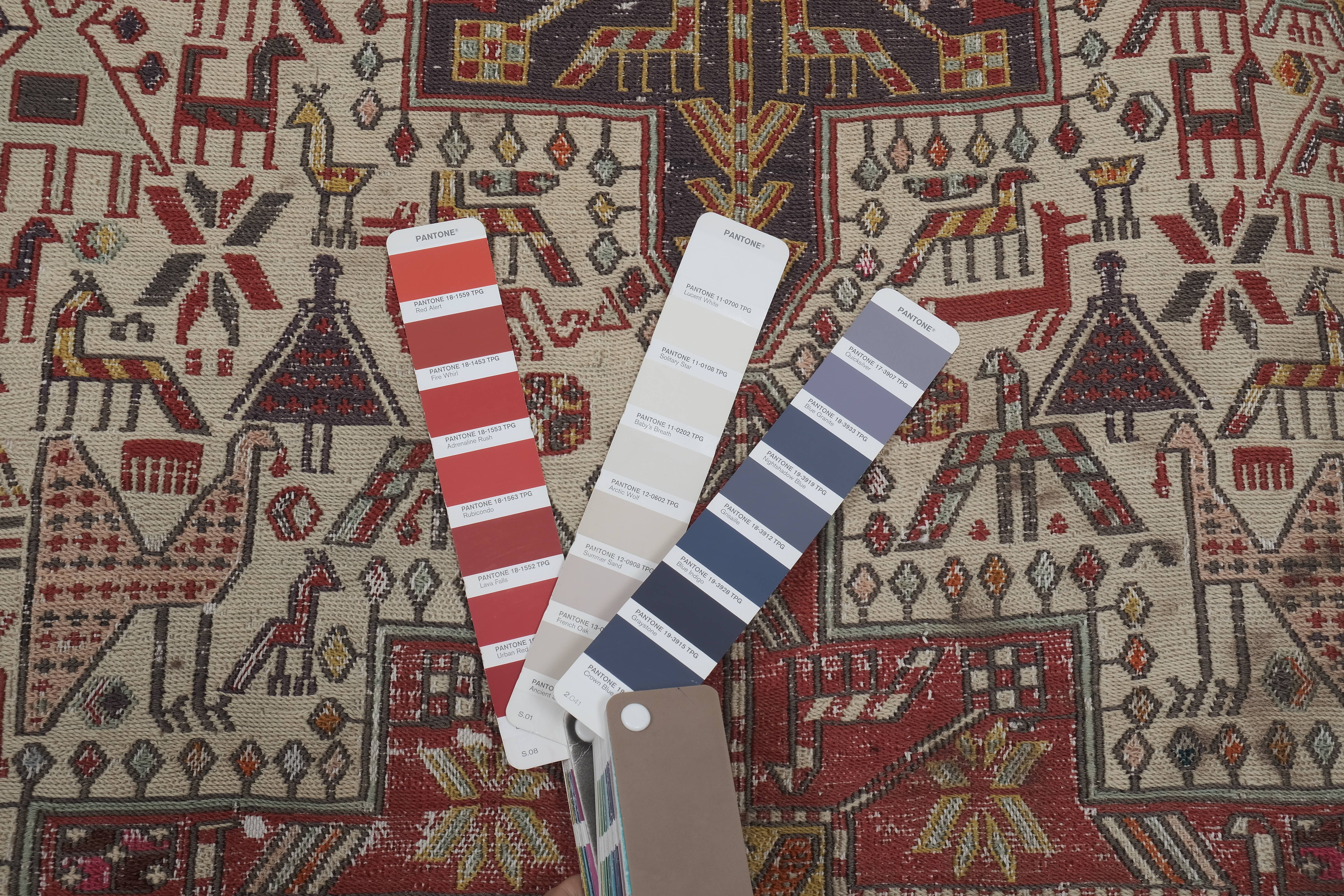 Vintage Animal Pattern Soumac Kilim Runner 3'7'' x 9'1''