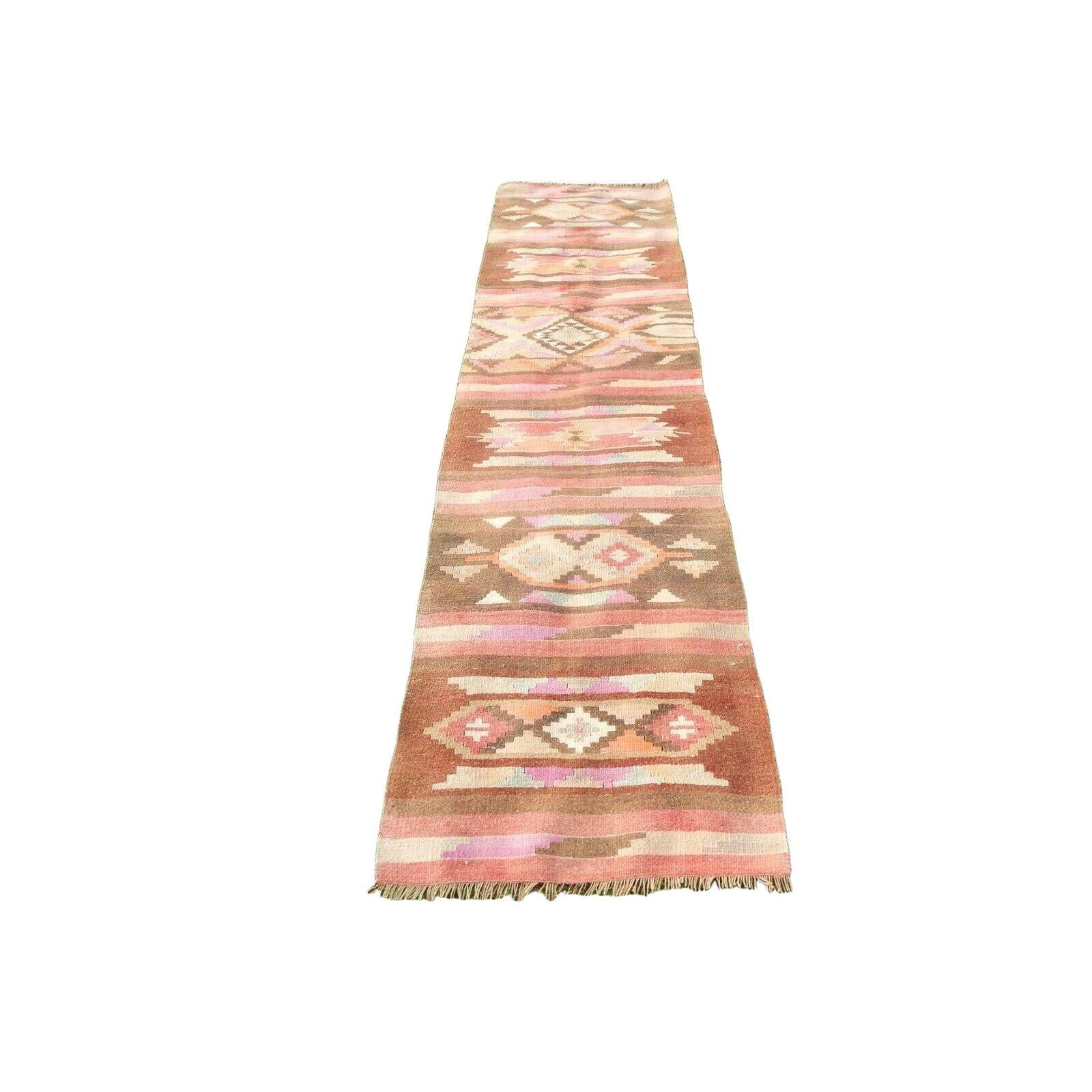 Vintage Kurdish Kilim Runner 2'7'' x 9'9''