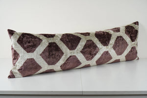 Silk Ikat Velvet Pillow Cover | 16'' x 50''