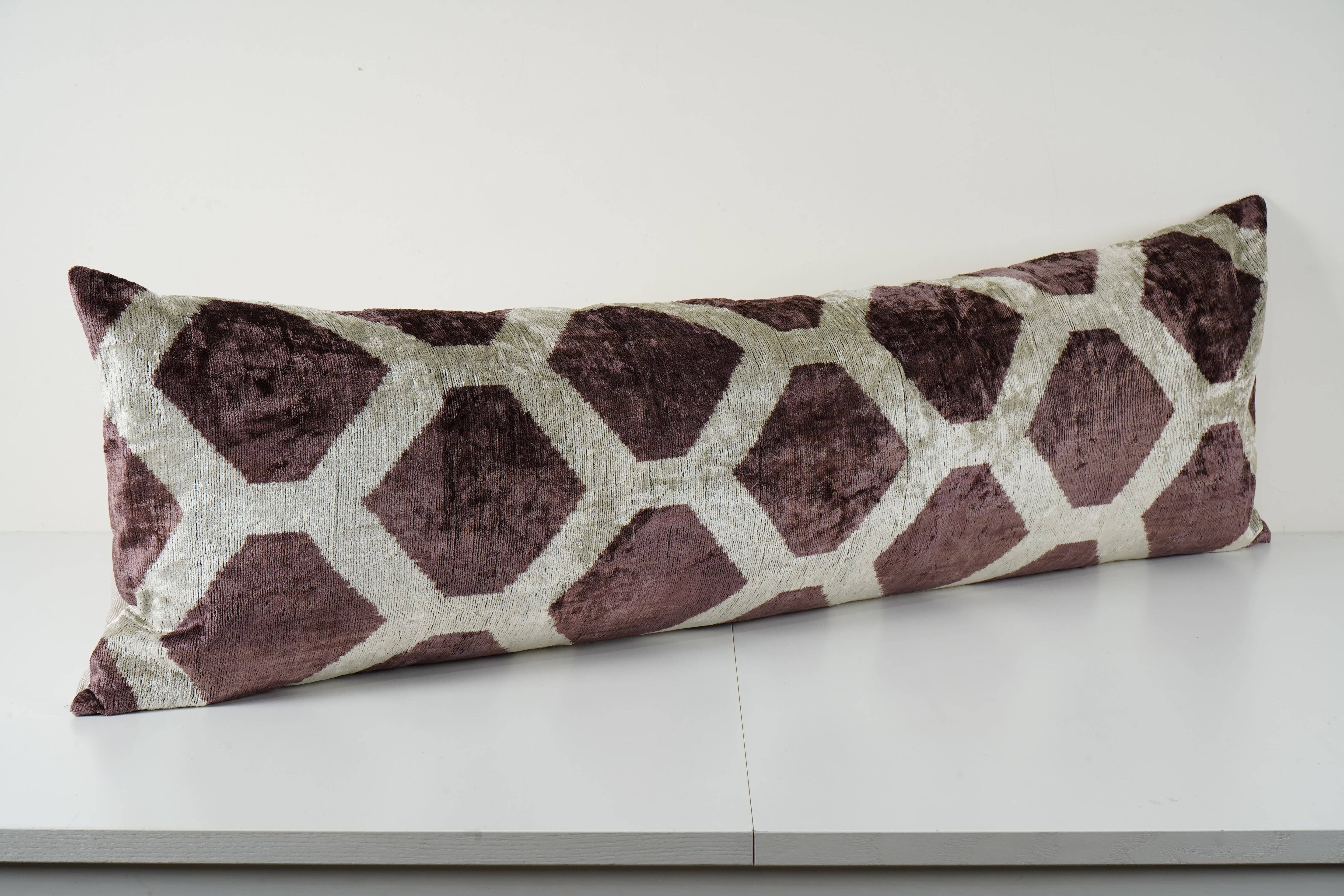Silk Ikat Velvet Pillow Cover | 16'' x 50''