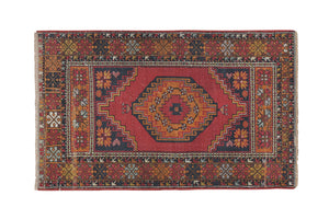 Vintage Turkish Anatolian Rug 3'7'' x 5'5''