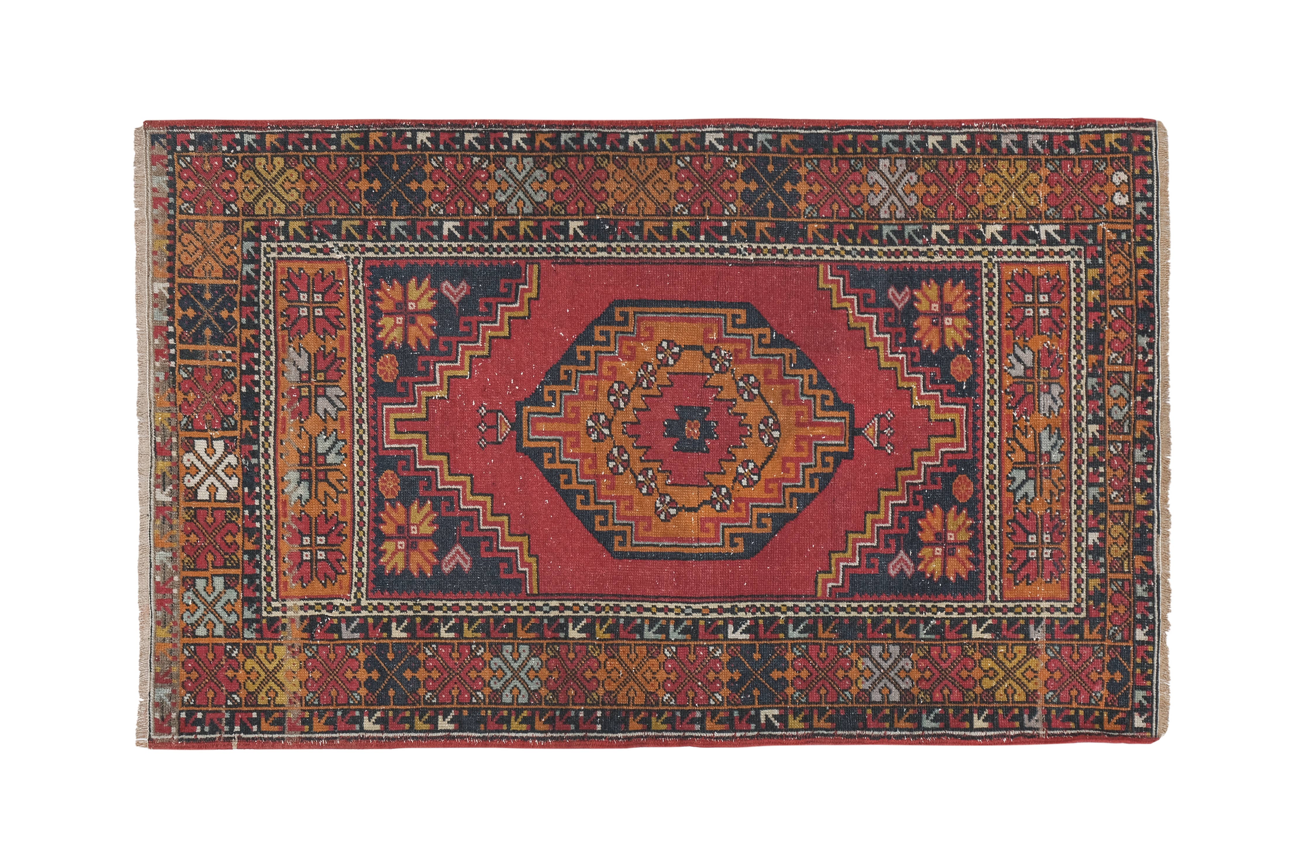 Vintage Turkish Anatolian Rug 3'7'' x 5'5''