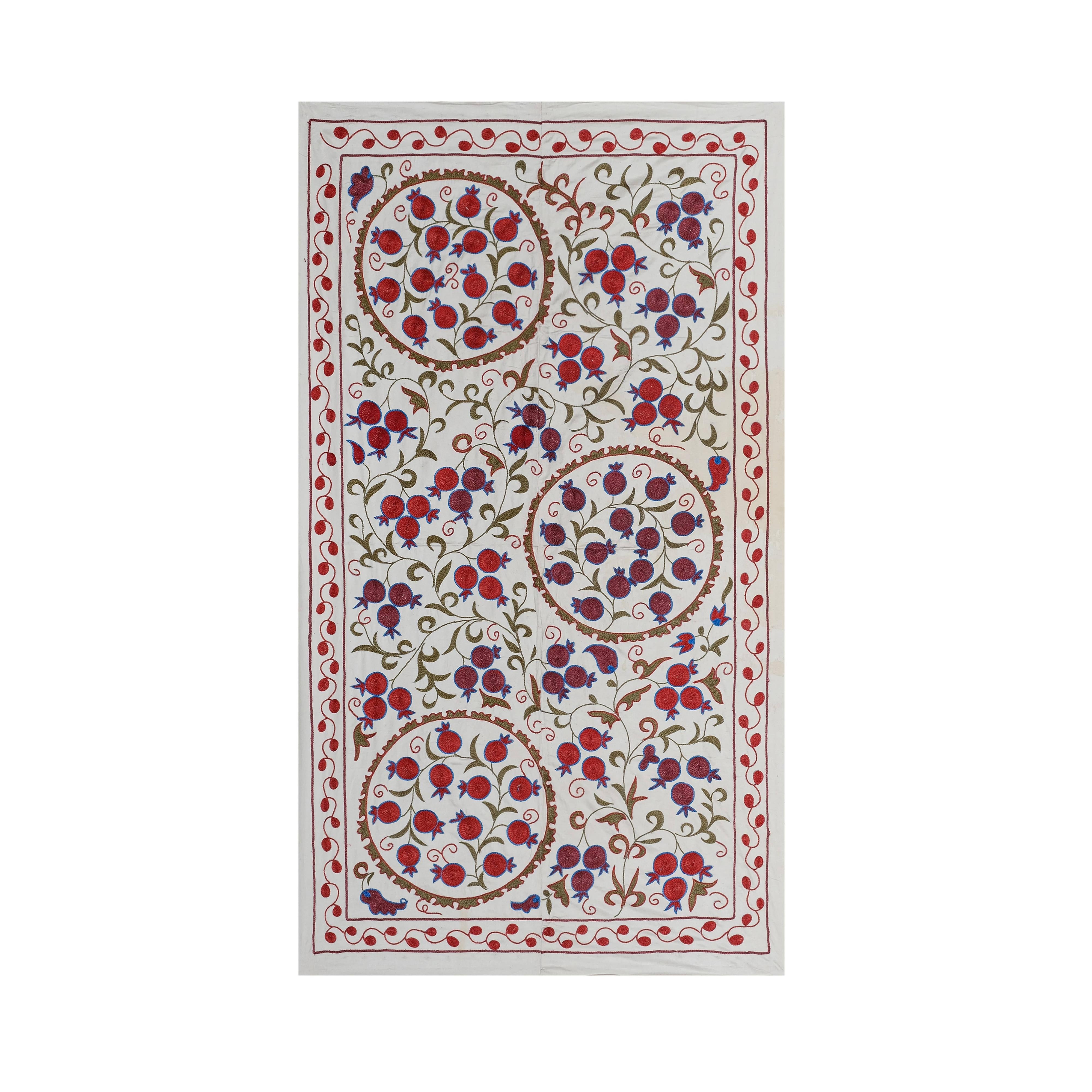 Silk Suzani Wall Hanging & Bedspread | 3'6'' x 6'1''
