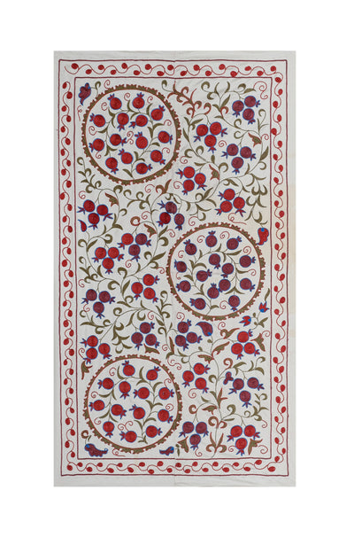 Silk Suzani Wall Hanging & Bedspread | 3'6'' x 6'1''
