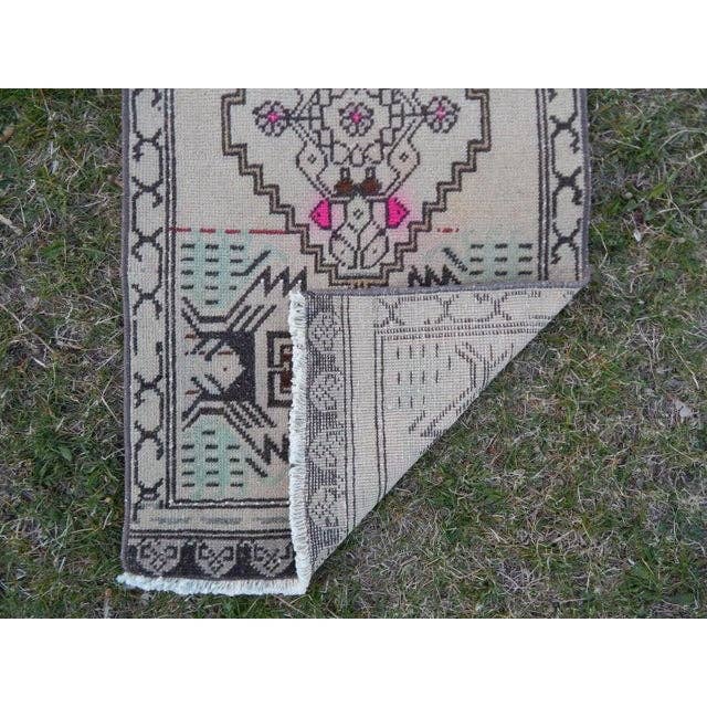 Vintage Turkish Rug 19'' x 40''