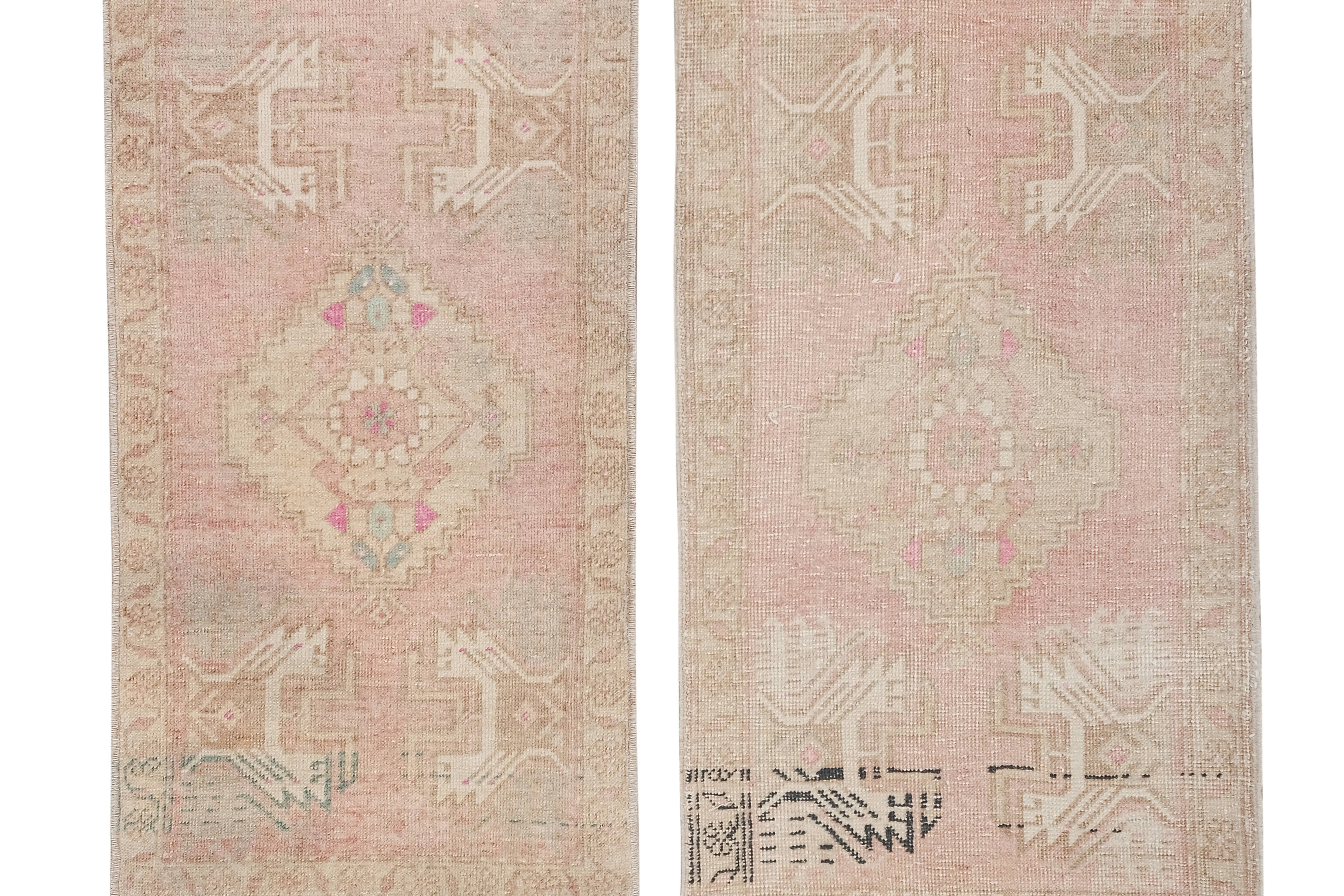 Vintage Turkish Yastik Rugs Set of 2 | 20'' x 39''