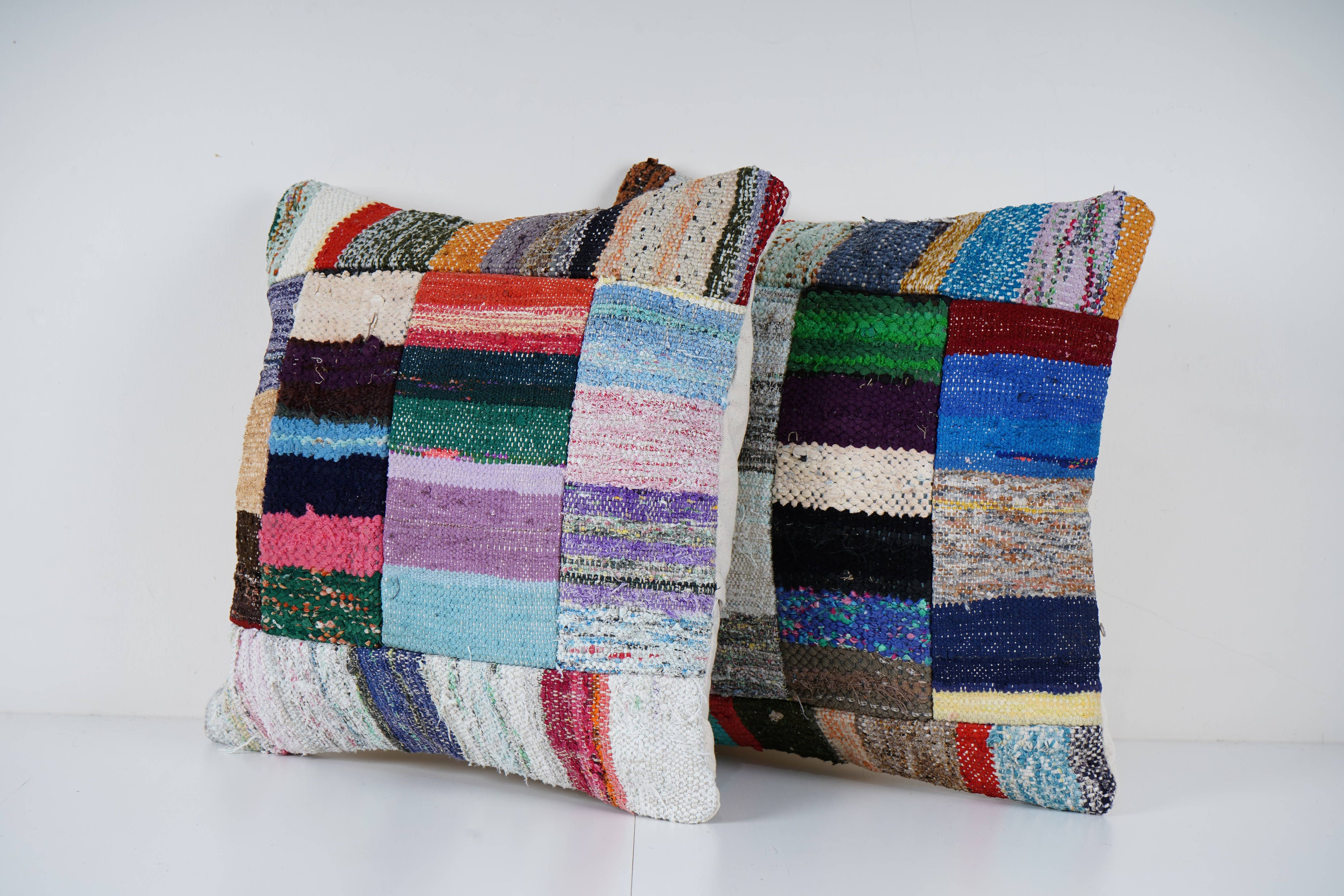 Kilim Patchwork Pillow Cover Set of 2 | 20'' x 20''