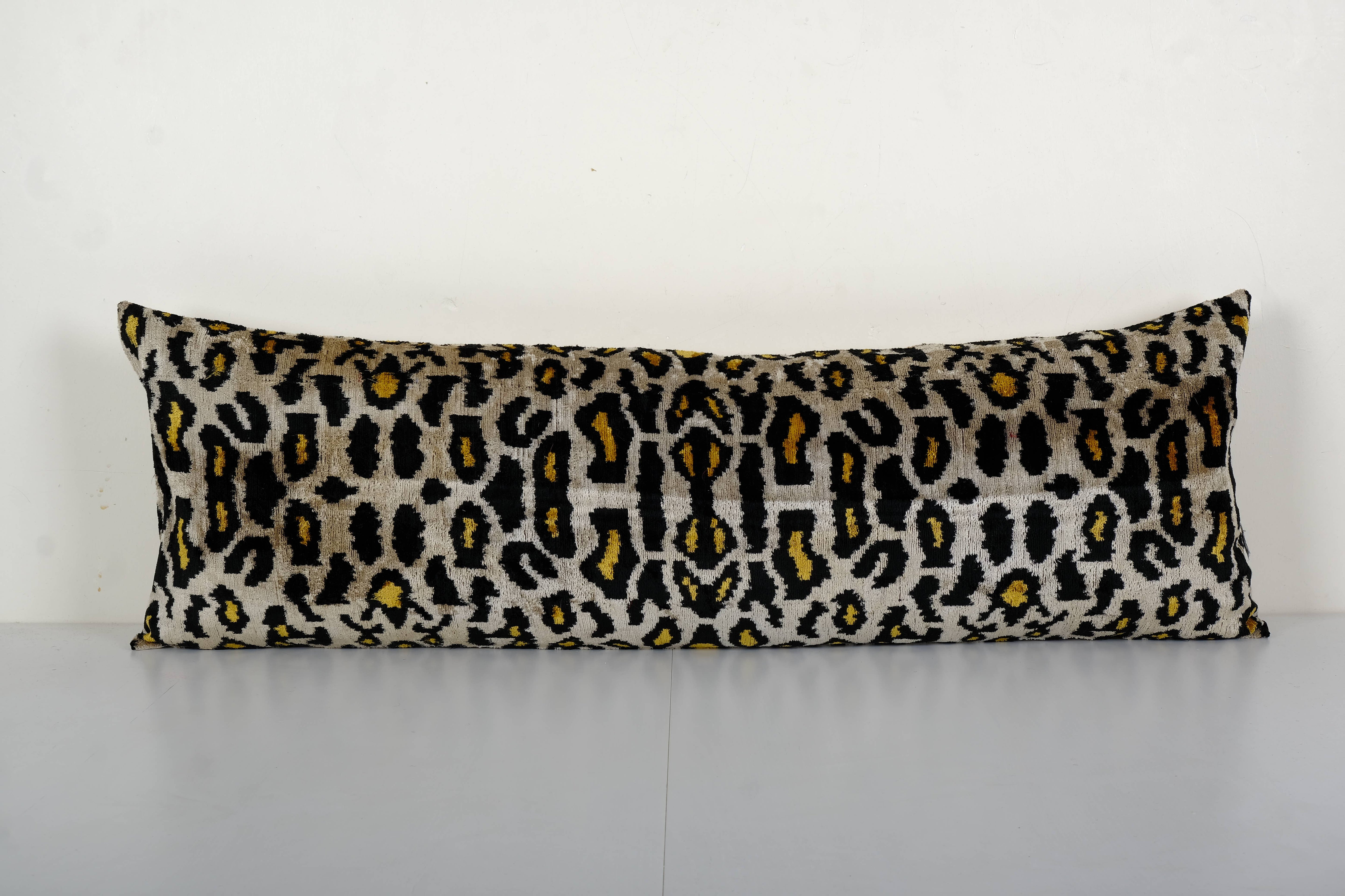 Silk Ikat Velvet Pillow Cover | 15'' x 45''
