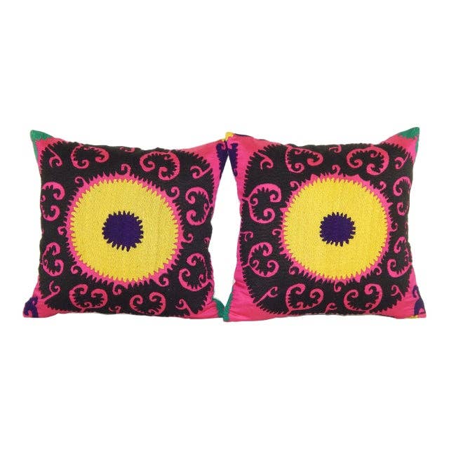 Suzani Pillow Cover Set of 2 | 16'' x 16''
