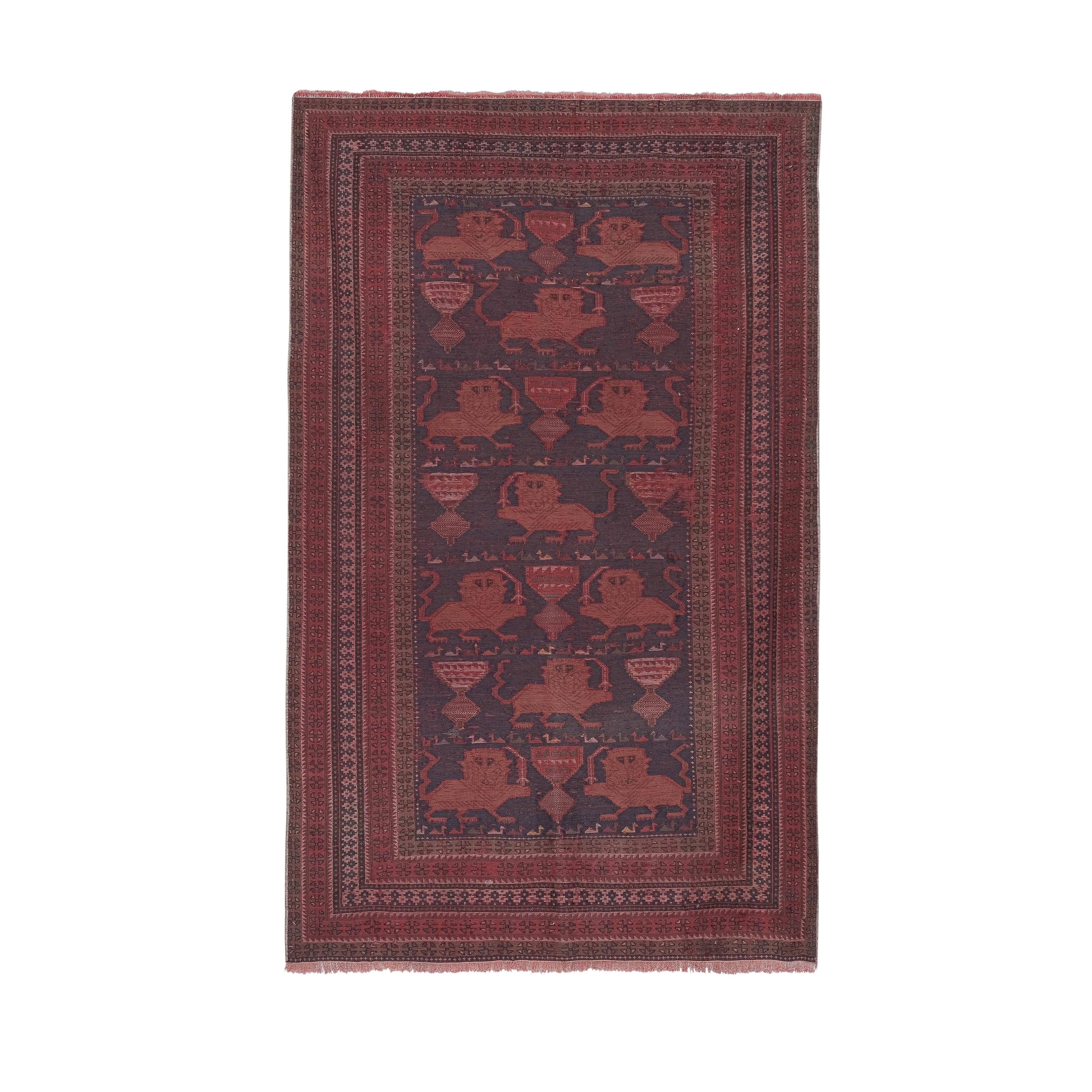Vintage Turkish Soumac Rug 3'10'' x 6'2''