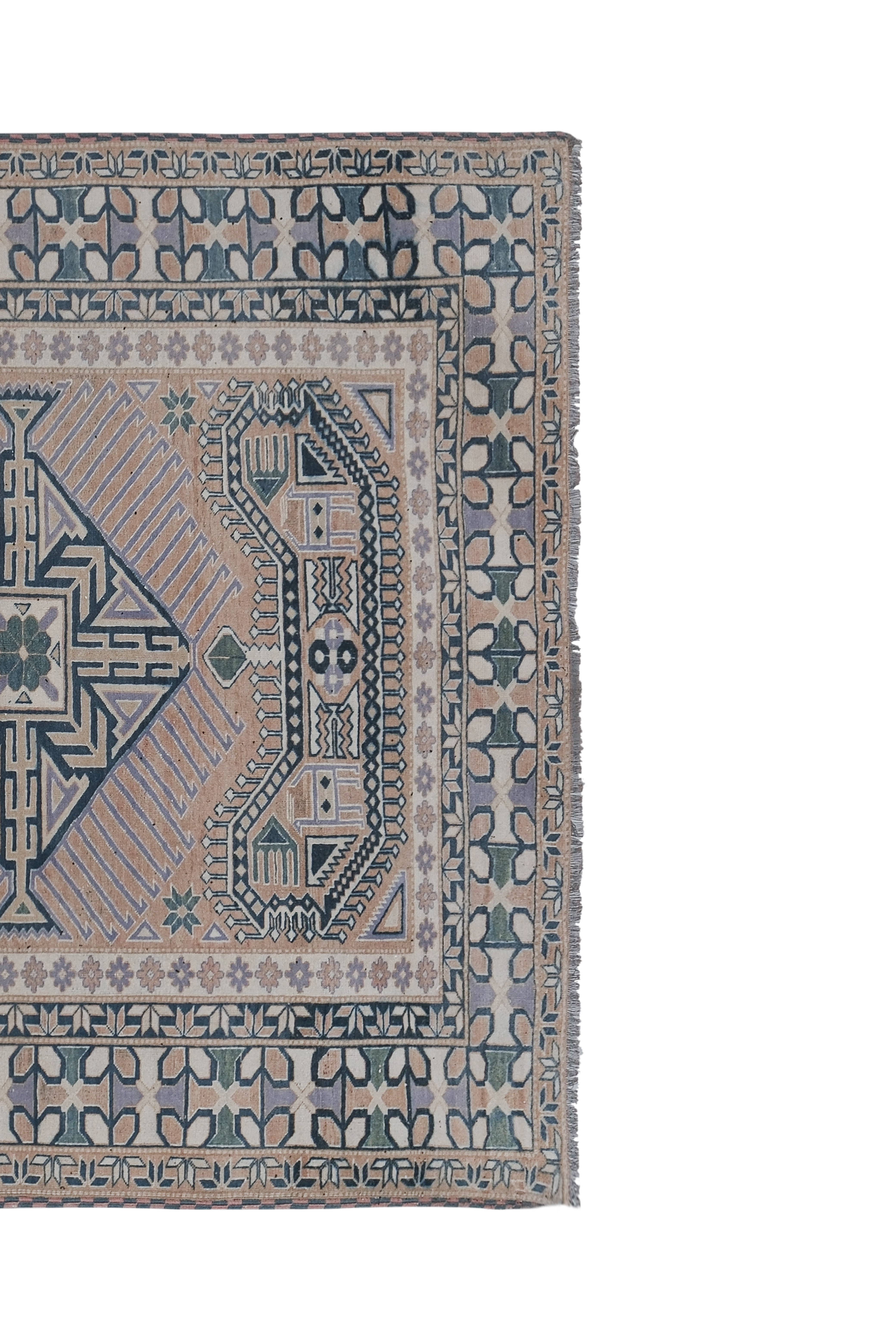 Vintage Oushak Rug 6' x 6'4''