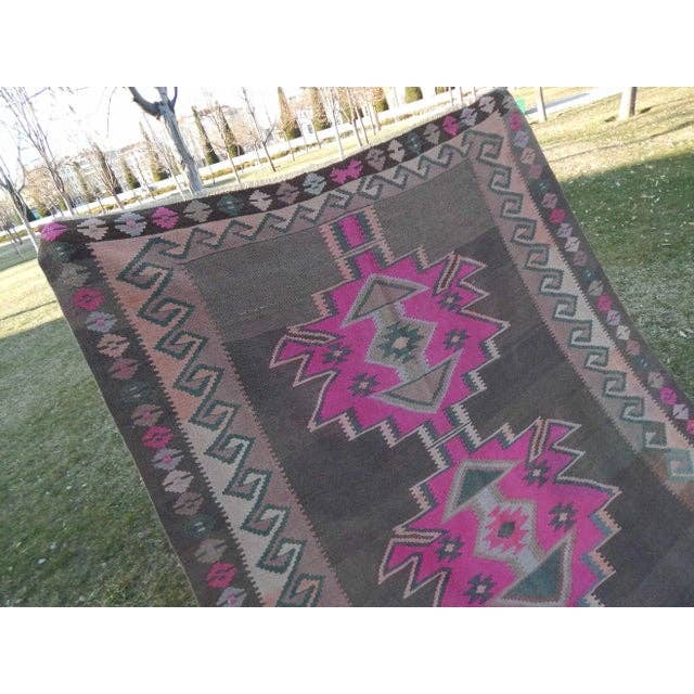 Vintage Turkish Kilim Runner 4'11'' x 10'10''