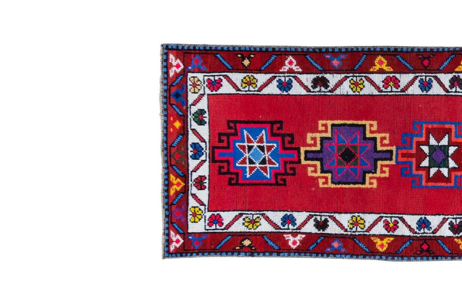 Vintage Herki Runner Rug 2'6'' x 12'4''