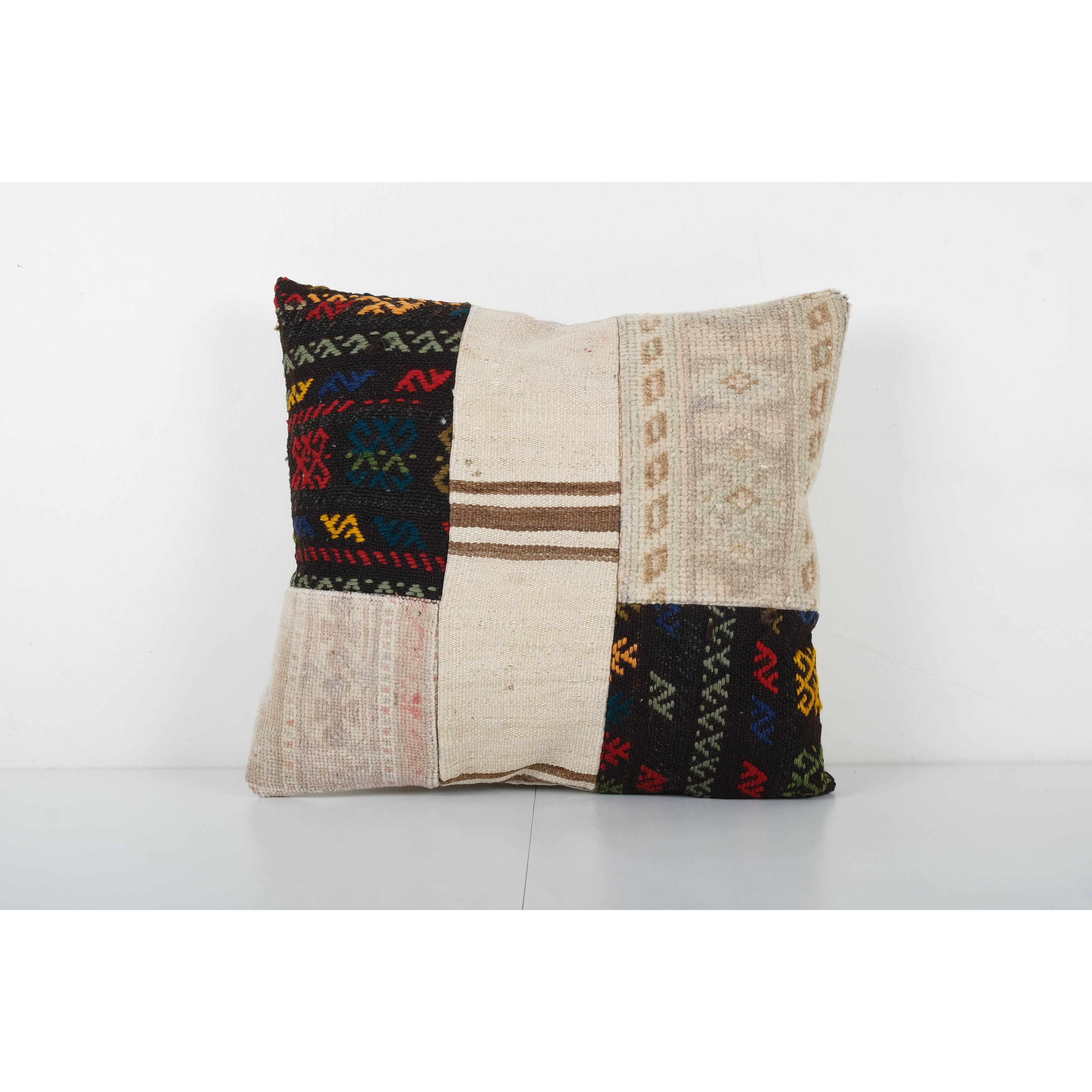 Kilim Patchwork Pillow Cover | 18'' x 20''