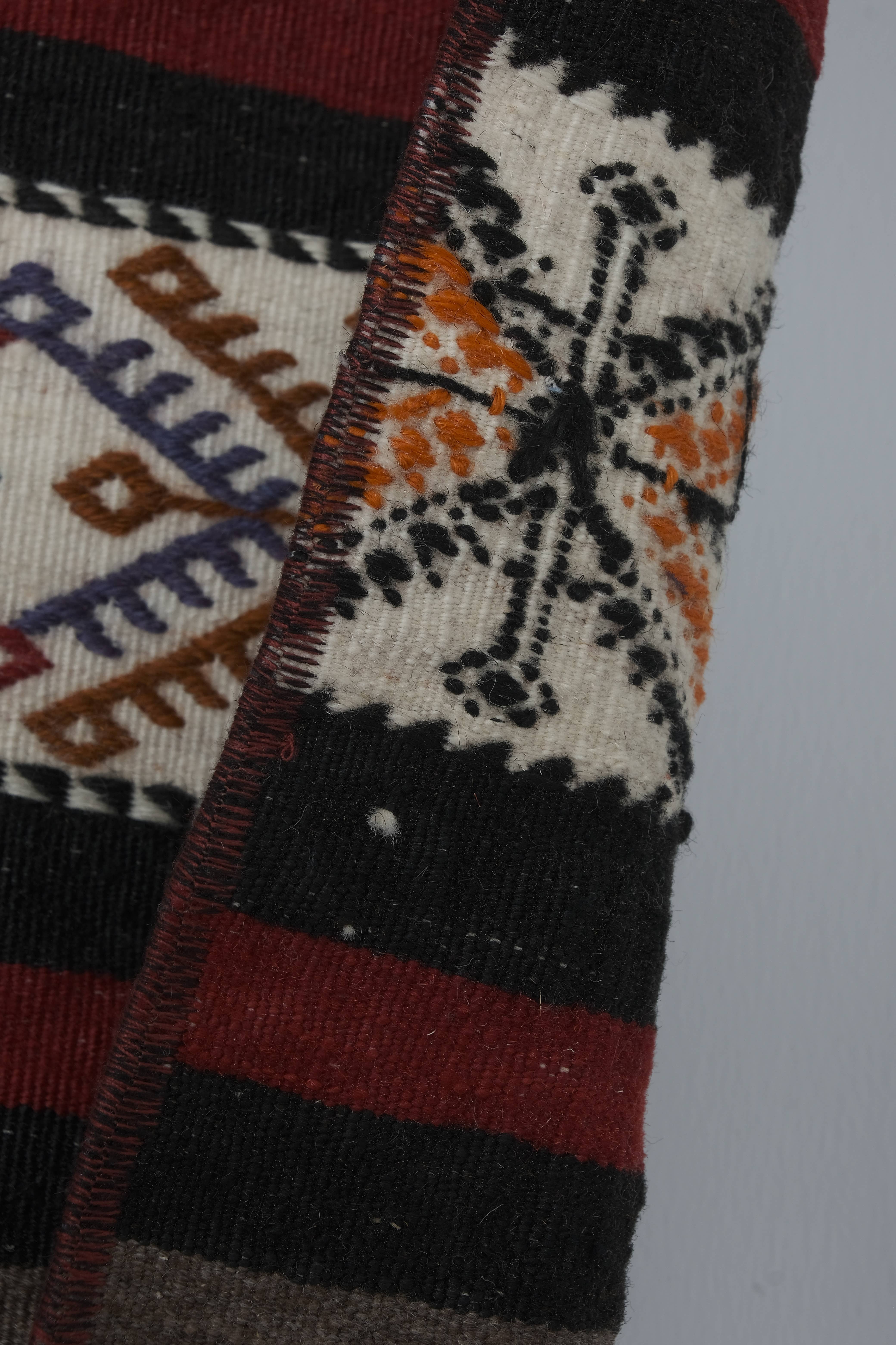 Vintage Turkish Kilim Runner 2'1'' x 29'4''