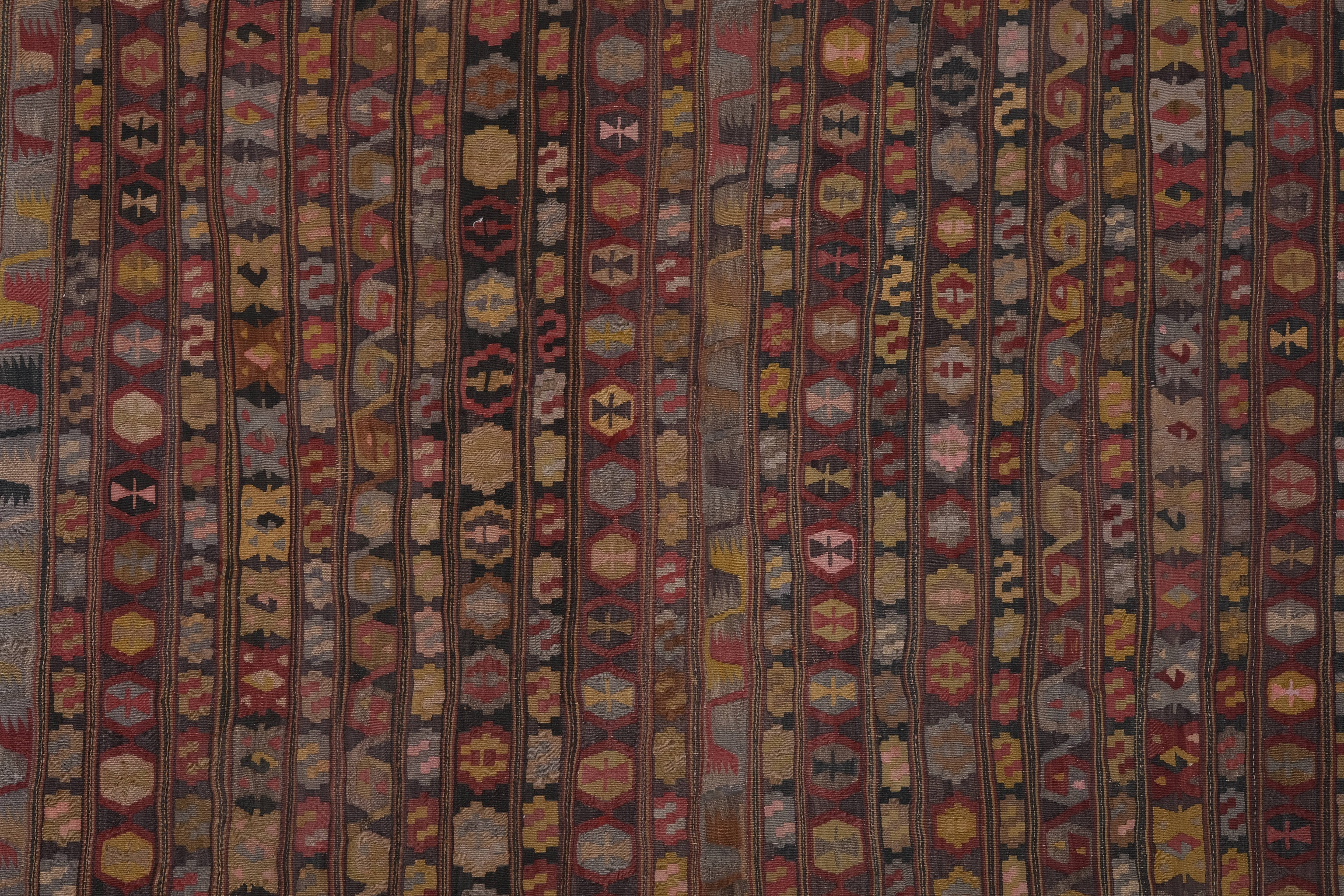 Vintage Turkish Kilim Rug 5'2'' x 7'11''